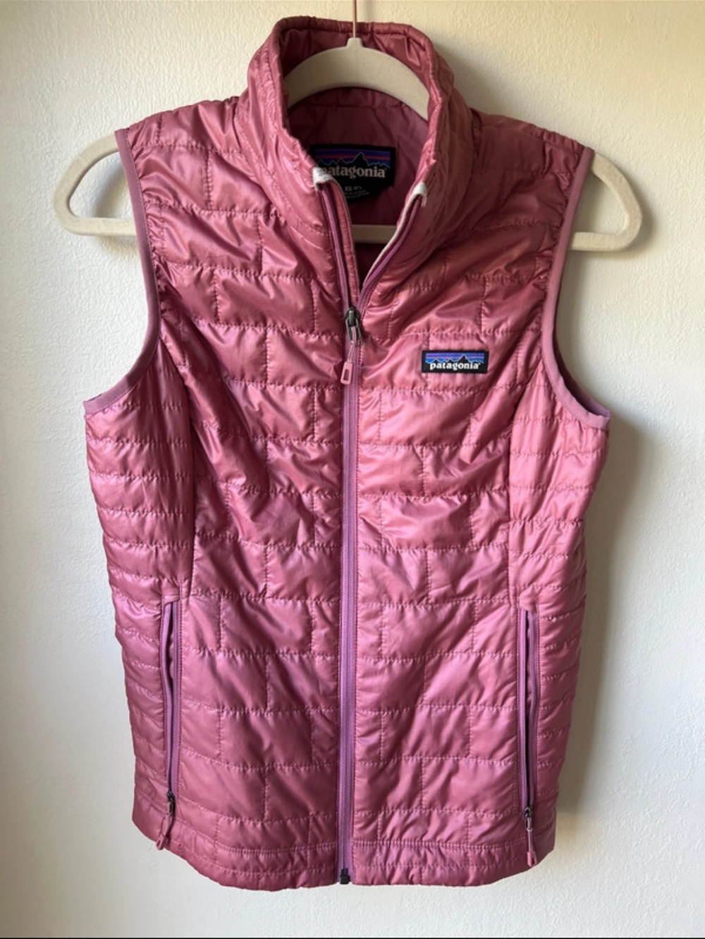 Patagonia Quilted Insulated Vest in Dusty Rose Like New XS